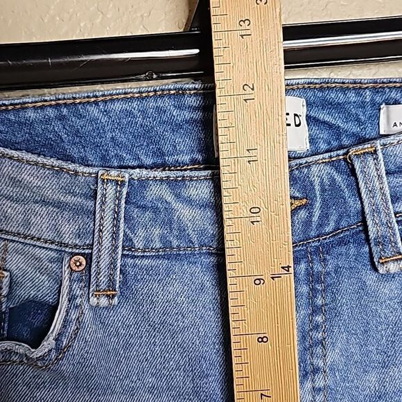 Frayed Jeans High Rise Straight Ankle 29 - Picture 8 of 11